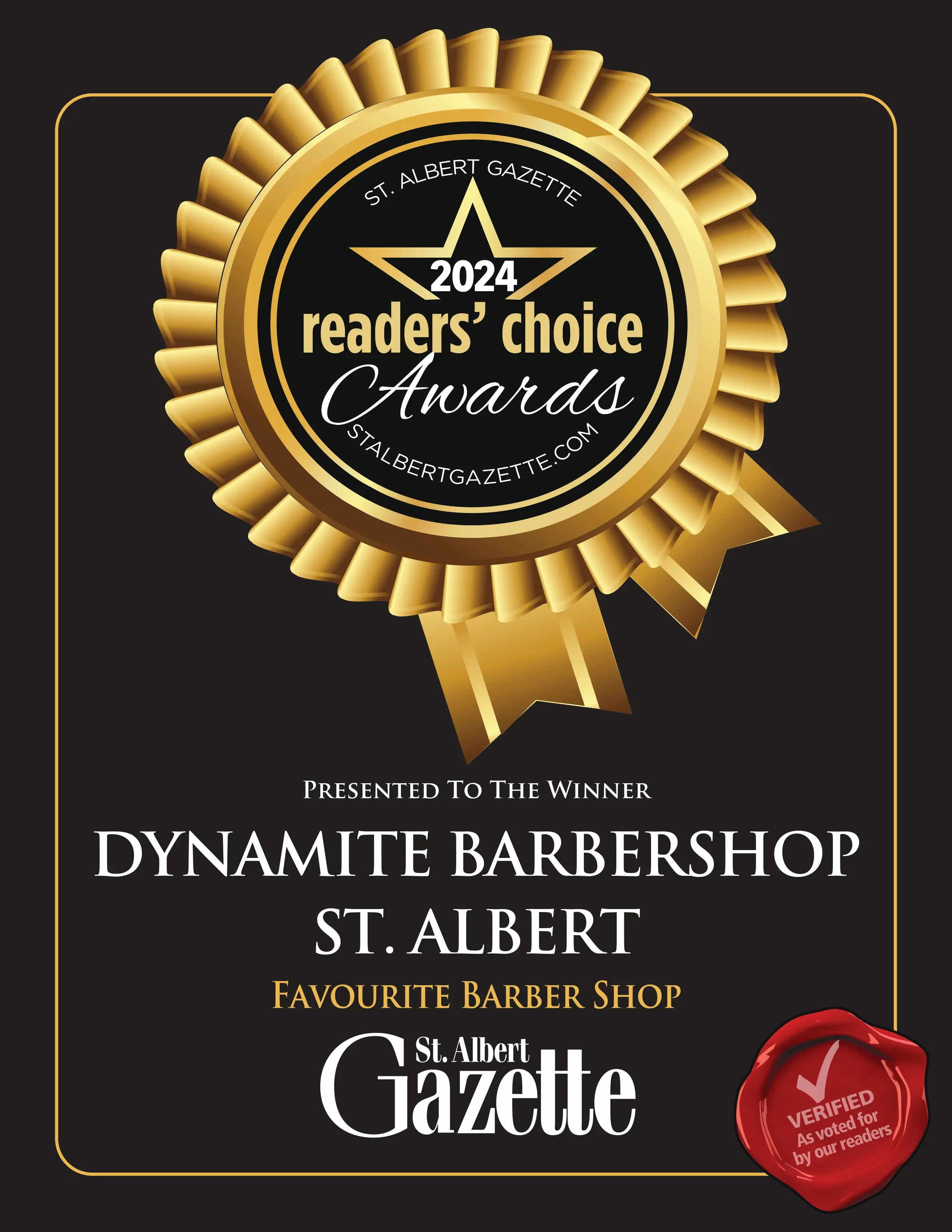 Photo from Dynamite Barbershop St. Albert's website