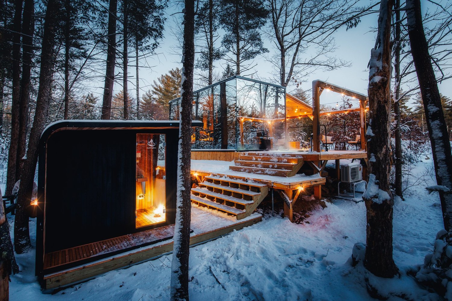 Arrive at Hidden Pines Cabins