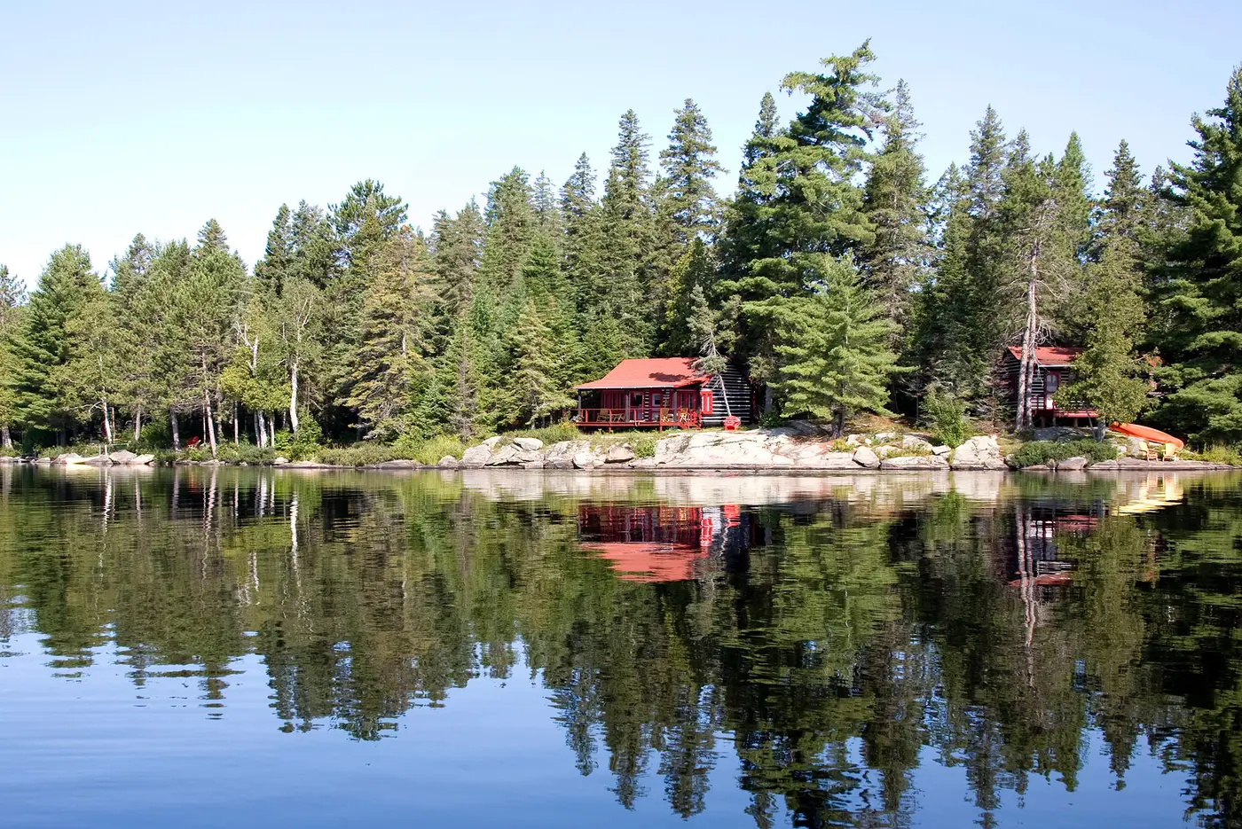 Use private peninsula on Lake of Two Rivers