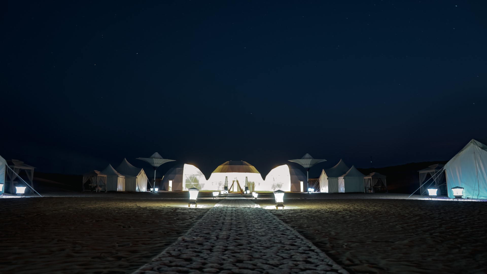 Desert lounge and terrace hospitality