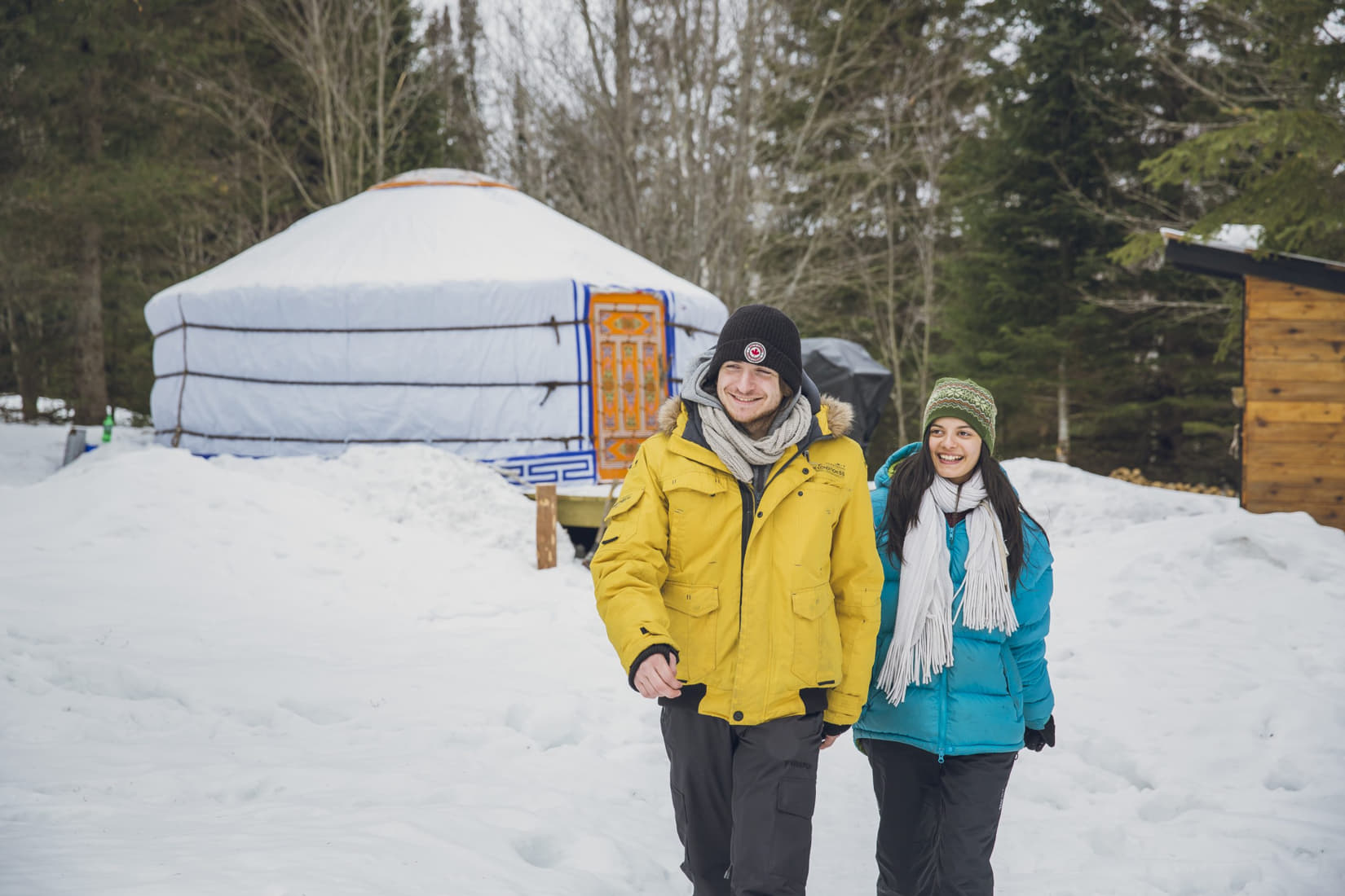 Use yurts, domes, and cabin stays