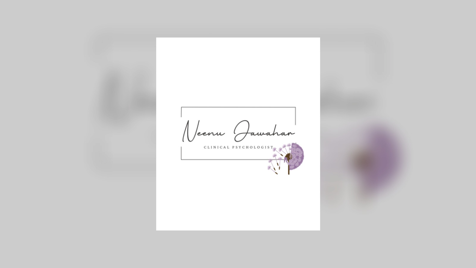 Neenu Jawahar, Clinical Psychologist — Therapist