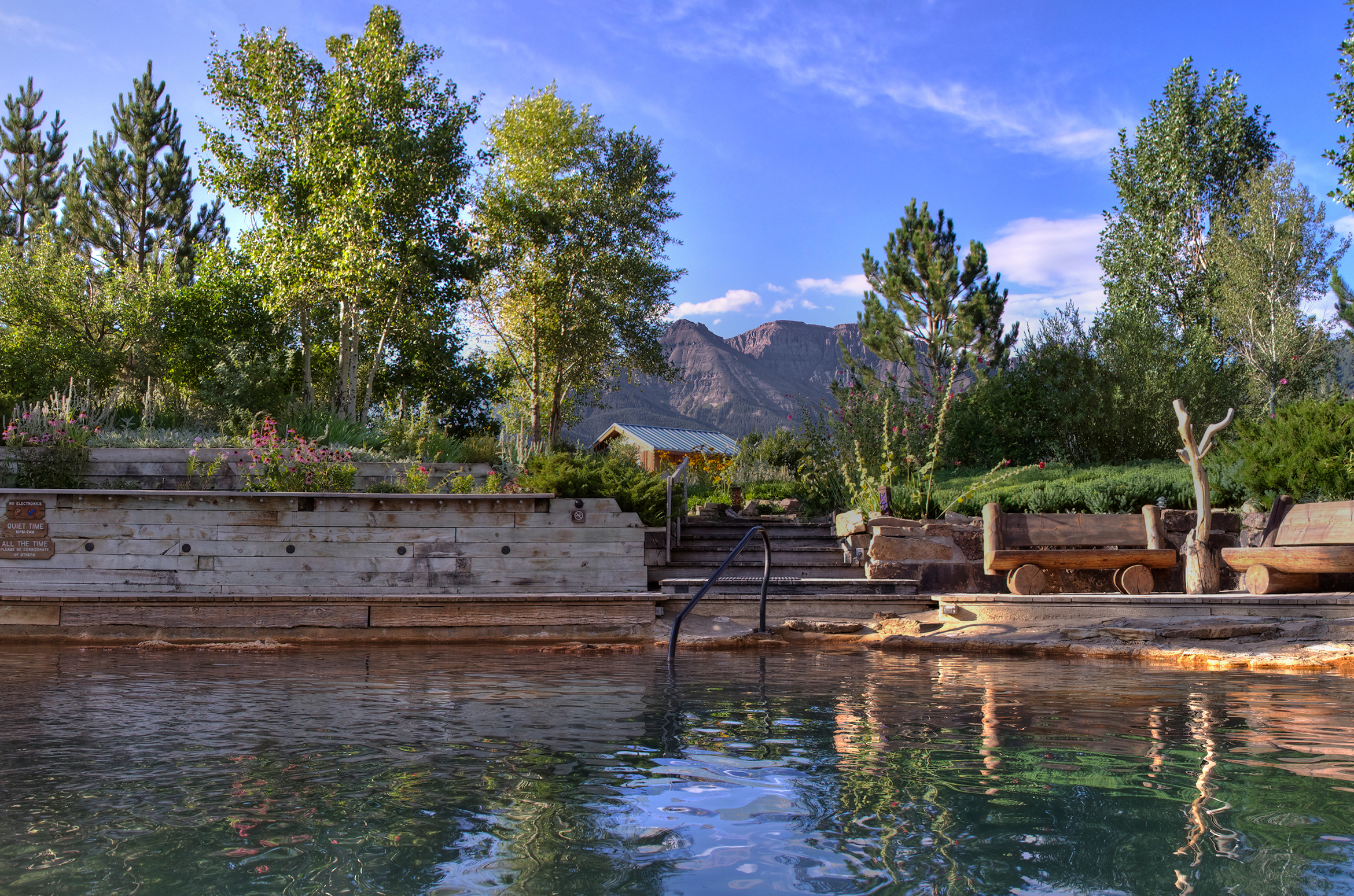 Arrive at Orvis Hot Springs